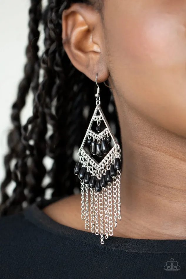 Earrings Paparazzi Jewelry Paparazzi Earring Trending Transcendence Black