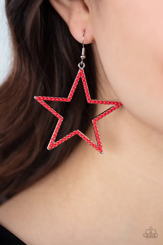 Earrings Paparazzi Jewelry Paparazzi Earrings Count Your Stars Red