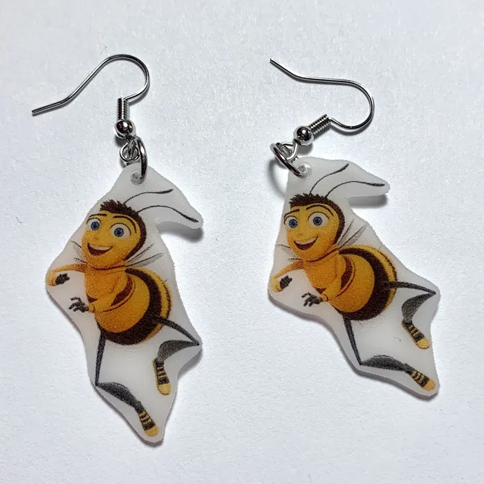 Earrings Sam Makes Things Barry Benson Character Handmade Earrings