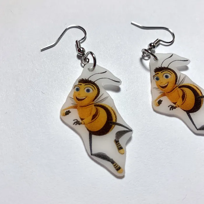 Earrings Sam Makes Things Barry Benson Character Handmade Earrings