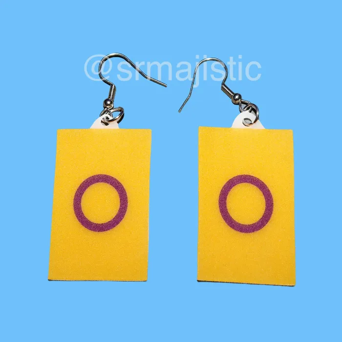 Earrings Sam Makes Things PRIDE Flag Cute 2D Handmade Earrings