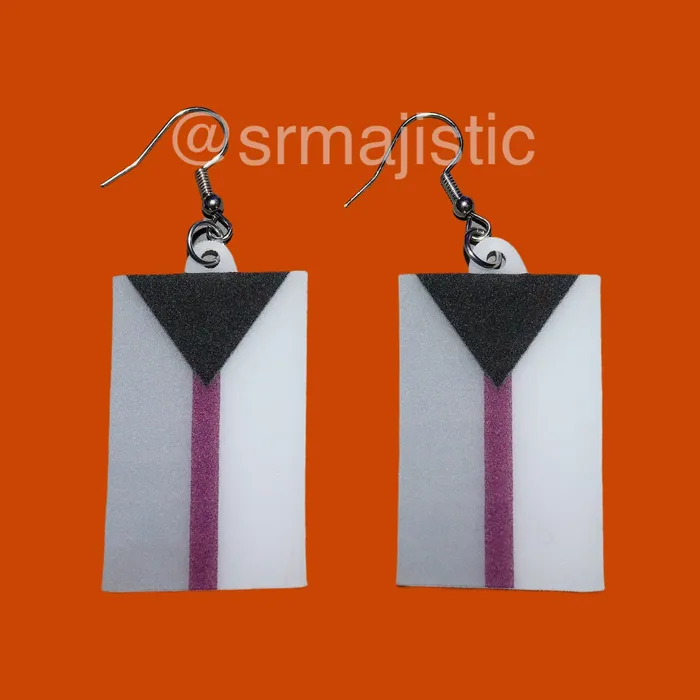 Earrings Sam Makes Things PRIDE Flag Cute 2D Handmade Earrings