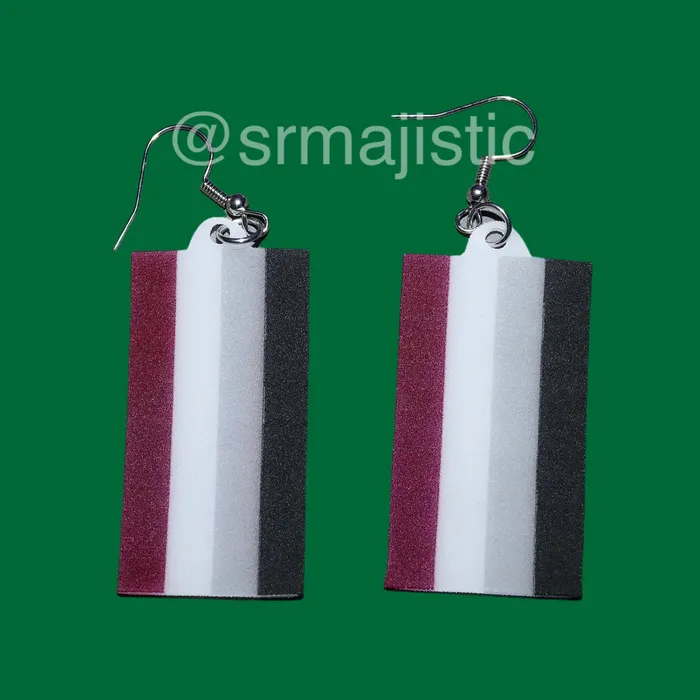 Earrings Sam Makes Things PRIDE Flag Cute 2D Handmade Earrings