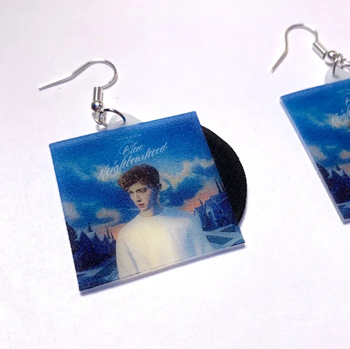 Earrings Sam Makes Things Troye Sivan Blue Neighbourhood Vinyl Album Handmade Earrings