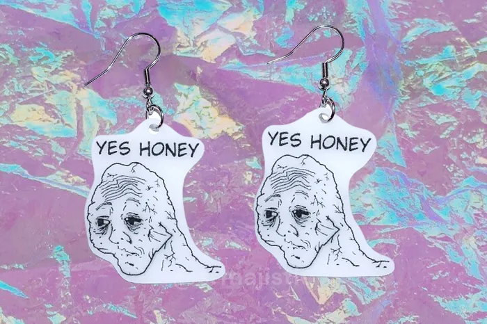 Earrings Sam Makes Things Yes Honey Meme Character Handmade Earrings