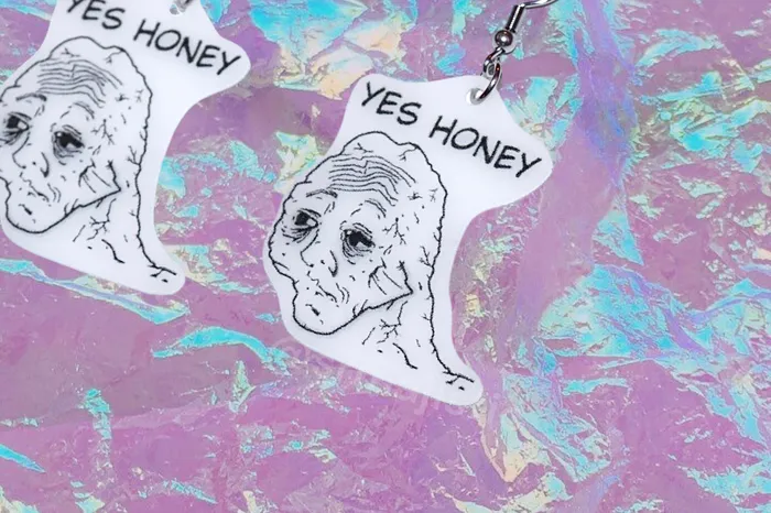Earrings Sam Makes Things Yes Honey Meme Character Handmade Earrings