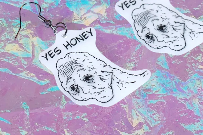 Earrings Sam Makes Things Yes Honey Meme Character Handmade Earrings