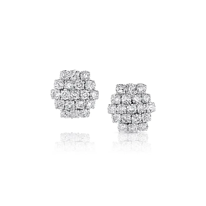 Estate 18k White Gold 610ctw Diamond Earrings Signed Gubelin CJ Charles Jewelers Earrings Estate 18k White Gold 610ctw Diamond Earrings Signed Gubelin CJ Charles Jewelers Earrings