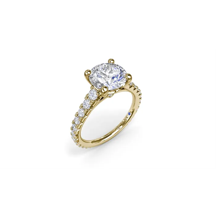 Fana Rings 14K Yellow Gold Diamond Semimount Ring
