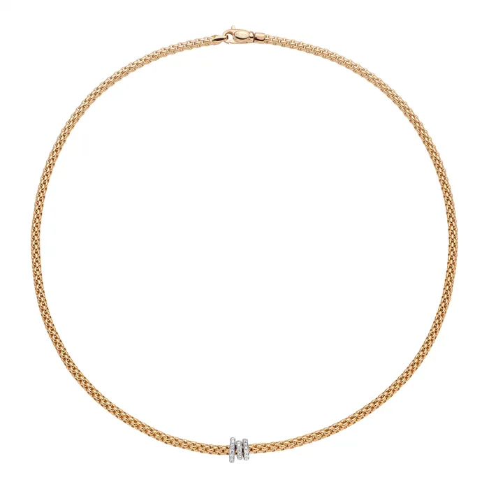 FOPE Necklaces FOPE 18K Yellow Gold Prima Collection Diamond Necklace 17 inch FOPE Necklaces FOPE 18K Yellow Gold Prima Collection Diamond Necklace 17 inch