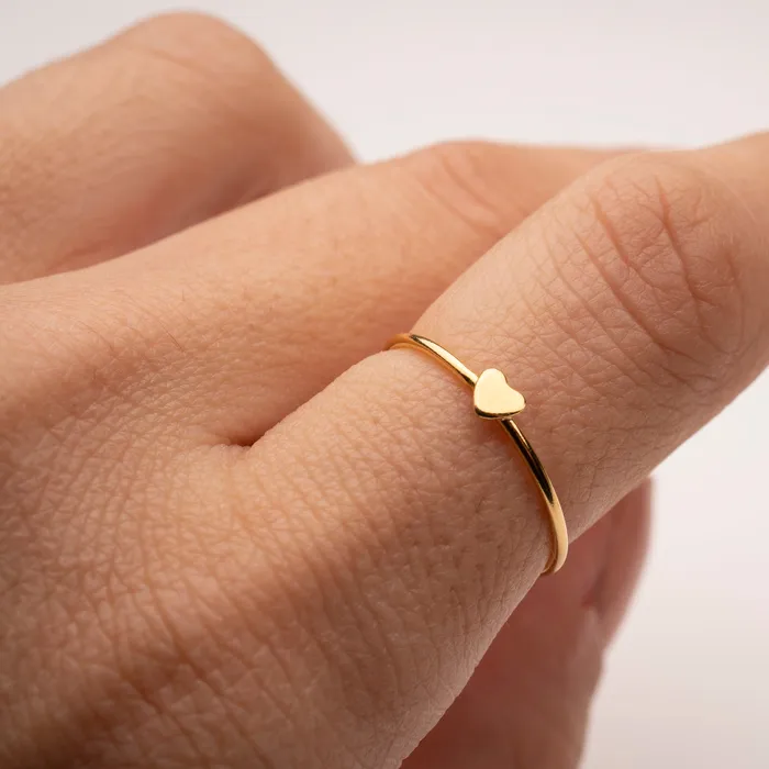 Gold Filled Heart Stacker Ring TheRoseGypsy Rings