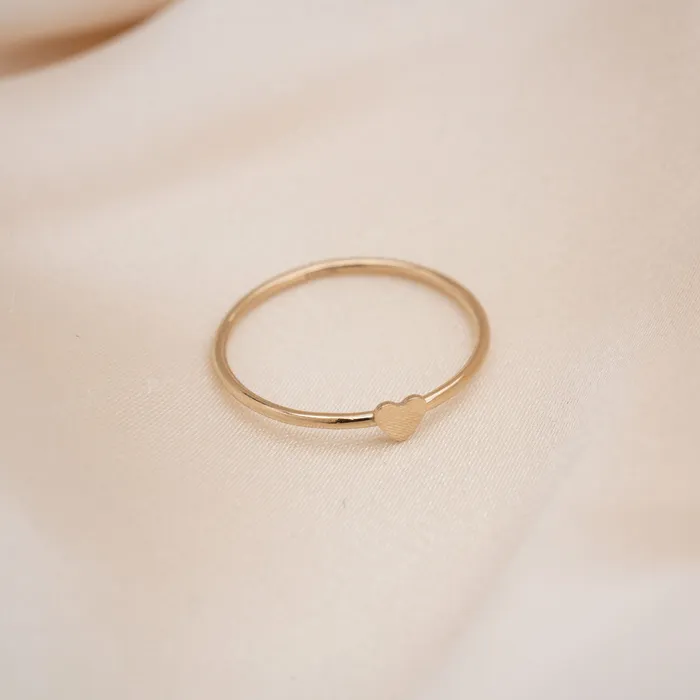 Gold Filled Heart Stacker Ring TheRoseGypsy Rings