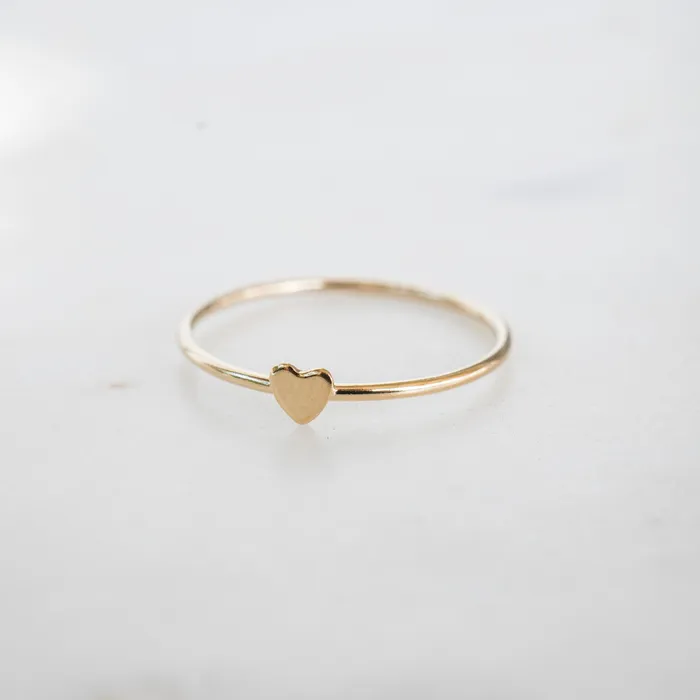 Gold Filled Heart Stacker Ring TheRoseGypsy Rings
