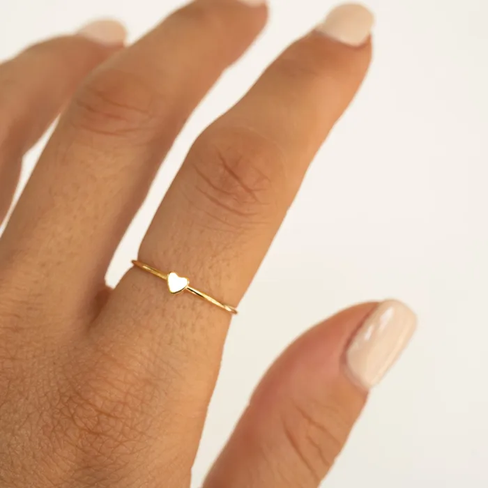Gold Filled Heart Stacker Ring TheRoseGypsy Rings