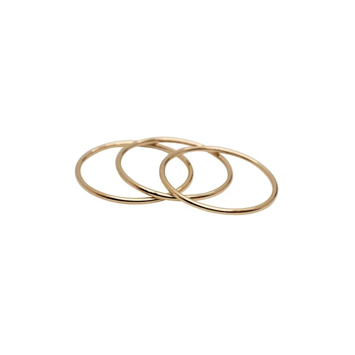 Gold Filled Stackable Ring Set of 3 The Rose Gypsy Rings