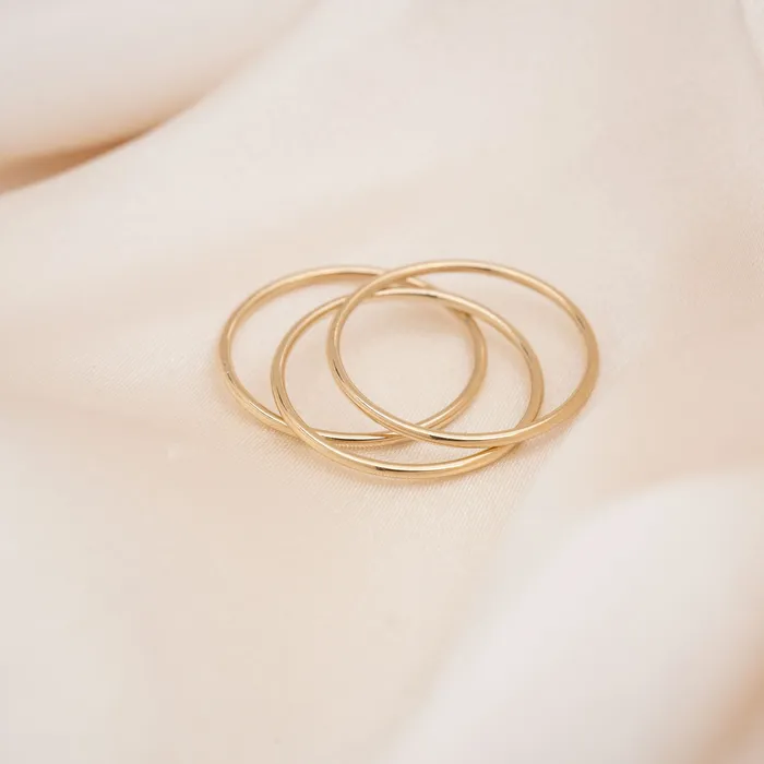 Gold Filled Stackable Ring Set of 3 The Rose Gypsy Rings