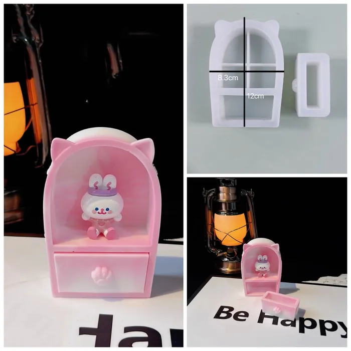 IntoResin Cat Ear Drawer Storage Box Resin Molds Set IntoResin Earrings
