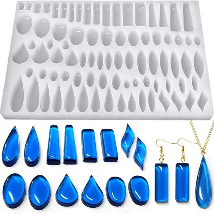 IntoResin Earrings Stud Earrings Silicone Mold with 41 Paired Shapes