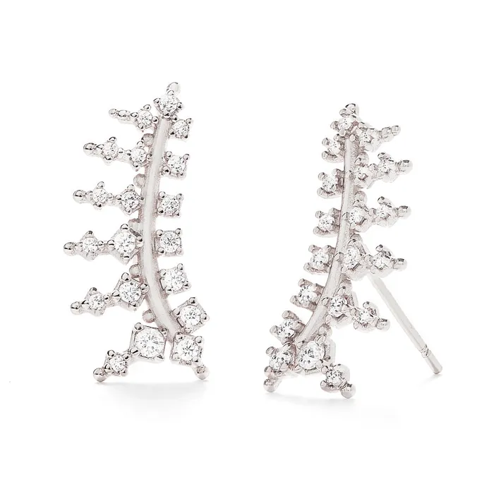 Kendra Scott Earrings Kendra Scott Laurie Earring in Silver with White CZ