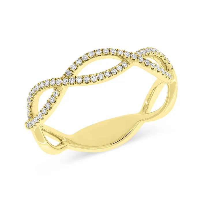 Meierotto Jewelers Rings 14K Yellow Gold Diamond Infinity Band