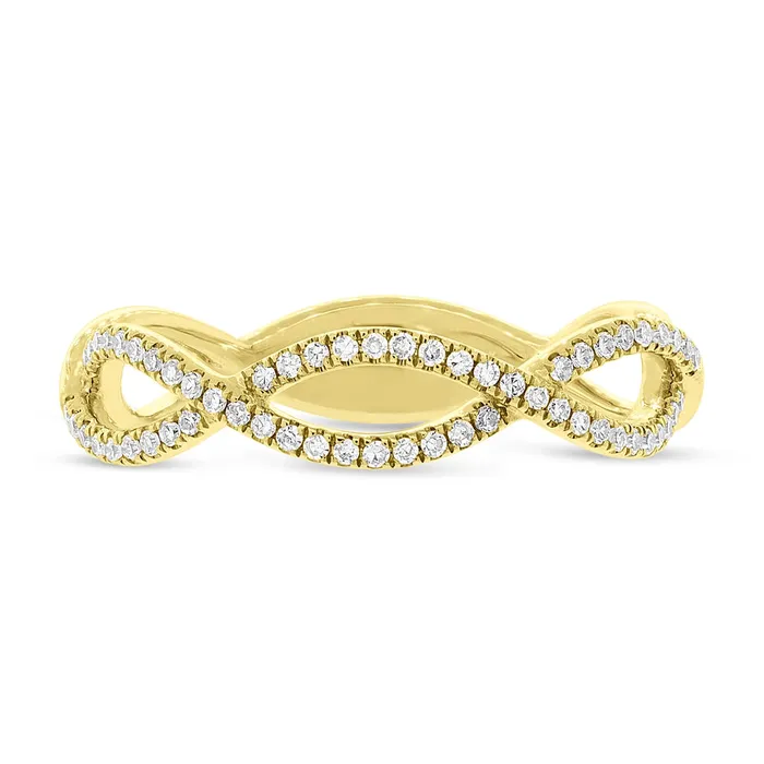 Meierotto Jewelers Rings 14K Yellow Gold Diamond Infinity Band