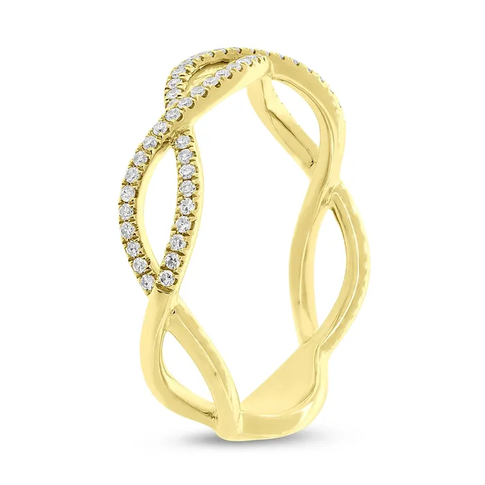 Meierotto Jewelers Rings 14K Yellow Gold Diamond Infinity Band