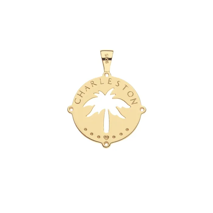 Necklaces Jane Win CHARLESTON Palmetto Cutout Coin Pendant Necklace Jane Win