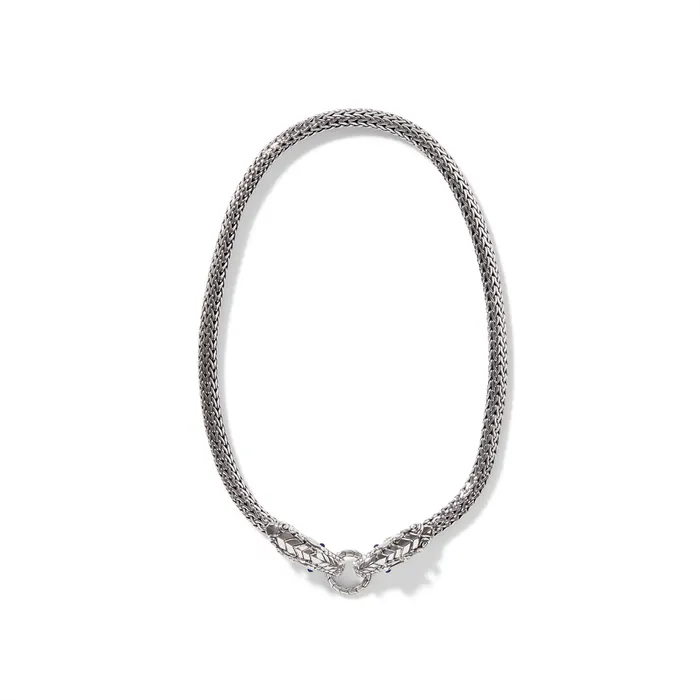 Necklaces John Hardy Legends Naga Silver Medium Chain Double Dragon Head with Blue Sapphire Eyes Necklace 18 inch John Hardy Necklaces John Hardy Legends Naga Silver Medium Chain Double Dragon Head with Blue Sapphire Eyes Necklace 18 inch John Hardy