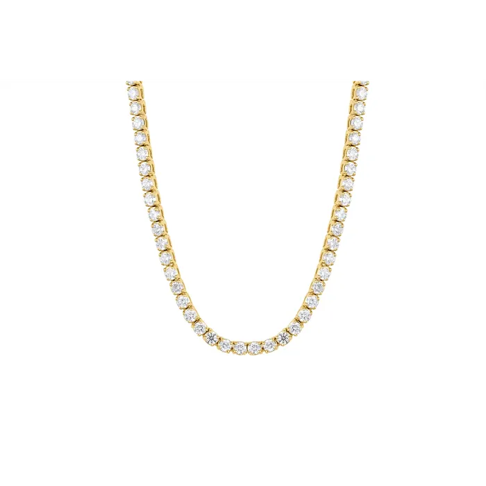 Necklaces Meierotto Jewelers 14K Yellow Gold Diamond Tennis Necklace 165 inch Necklaces Meierotto Jewelers 14K Yellow Gold Diamond Tennis Necklace 165 inch
