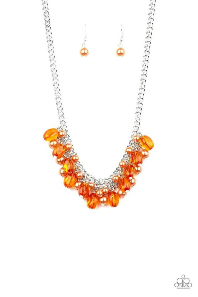 Necklaces Paparazzi Jewelry Paparazzi Necklace 5th Avenue Flirtation Orange