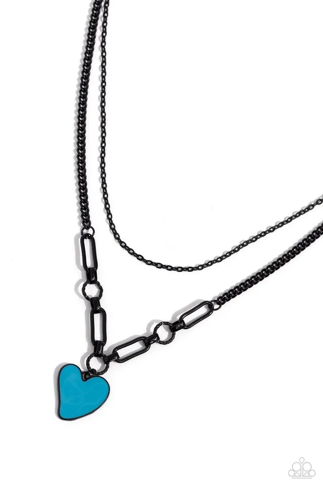 Necklaces Paparazzi Jewelry Paparazzi Necklace Carefree Confidence Blue Necklaces Paparazzi Jewelry Paparazzi Necklace Carefree Confidence Blue