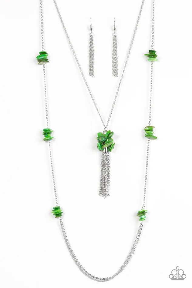 Necklaces Paparazzi Jewelry Paparazzi Necklace Cliff Cache Green