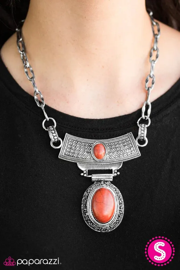 Necklaces Paparazzi Jewelry Paparazzi Necklace Dressed to EMPRESS Brown
