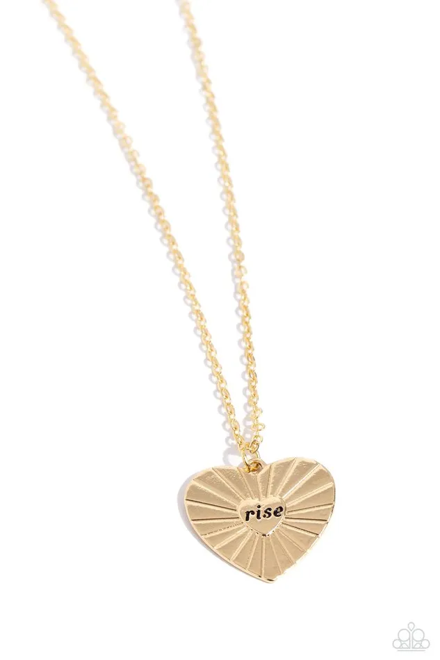 Necklaces Paparazzi Jewelry Paparazzi Necklace Elevated Embrace Gold Necklaces Paparazzi Jewelry Paparazzi Necklace Elevated Embrace Gold