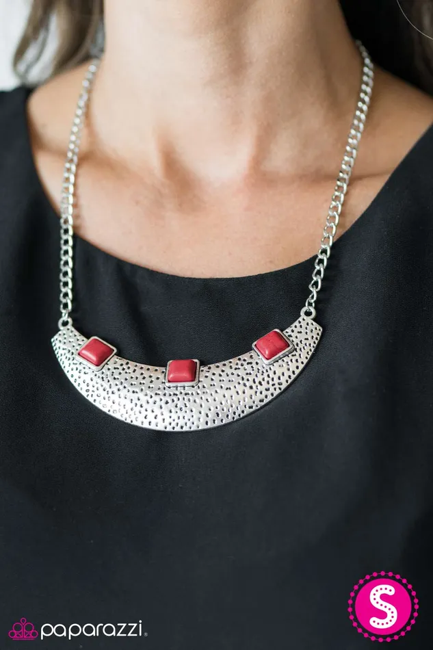Necklaces Paparazzi Jewelry Paparazzi Necklace Fierce Fascination Red