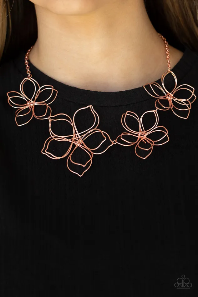 Necklaces Paparazzi Jewelry Paparazzi Necklace Flower Garden Fashionista Copper