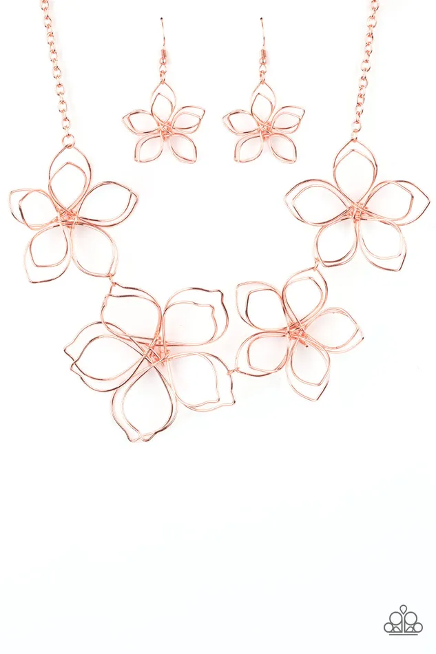 Necklaces Paparazzi Jewelry Paparazzi Necklace Flower Garden Fashionista Copper