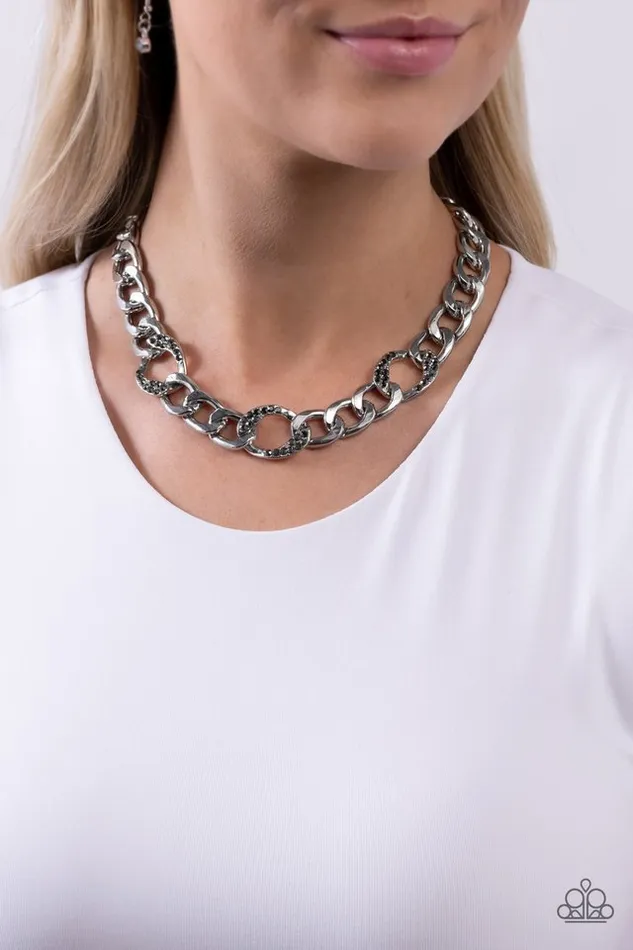 Necklaces Paparazzi Jewelry Paparazzi Necklace Gleaming Harmony Silver