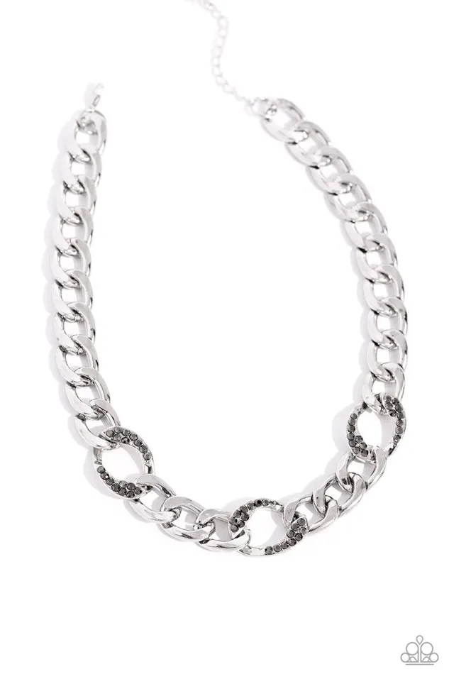 Necklaces Paparazzi Jewelry Paparazzi Necklace Gleaming Harmony Silver