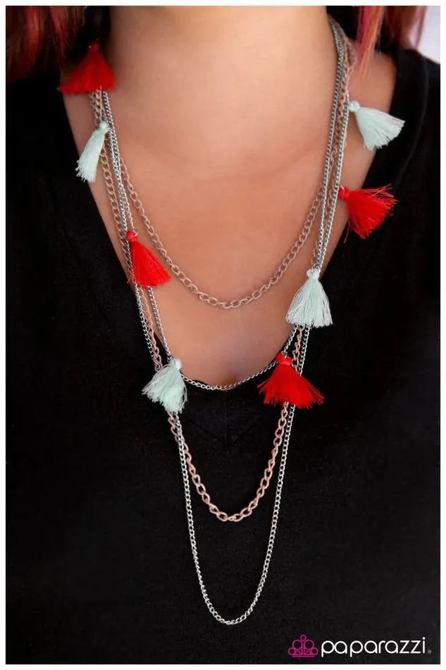 Necklaces Paparazzi Jewelry Paparazzi Necklace Hang On To Your Tassels Multi