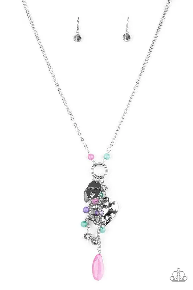 Necklaces Paparazzi Jewelry Paparazzi Necklace Hearts Content Multi