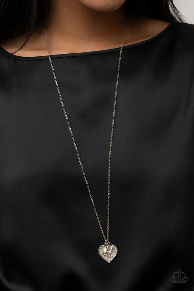 Necklaces Paparazzi Jewelry Paparazzi Necklace Letters of Love White