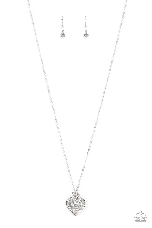 Necklaces Paparazzi Jewelry Paparazzi Necklace Letters of Love White Necklaces Paparazzi Jewelry Paparazzi Necklace Letters of Love White