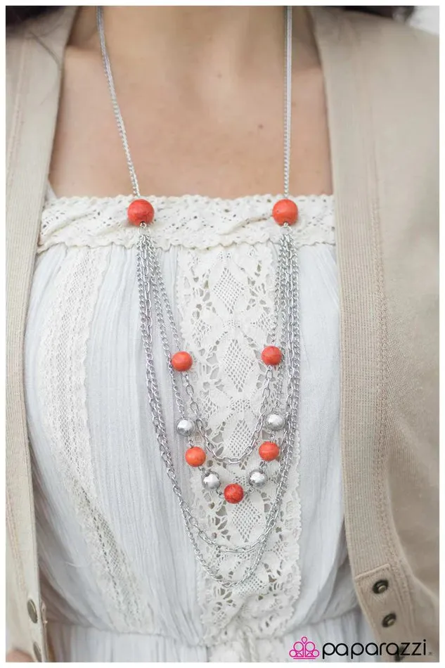 Necklaces Paparazzi Jewelry Paparazzi Necklace Roman Holiday Orange