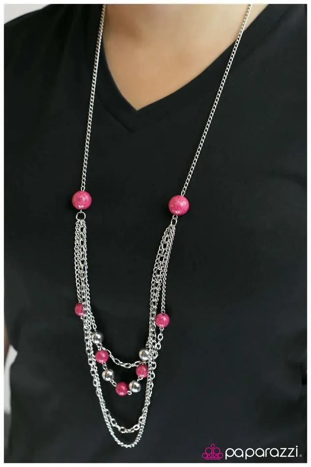 Necklaces Paparazzi Jewelry Paparazzi Necklace Roman Holiday Pink