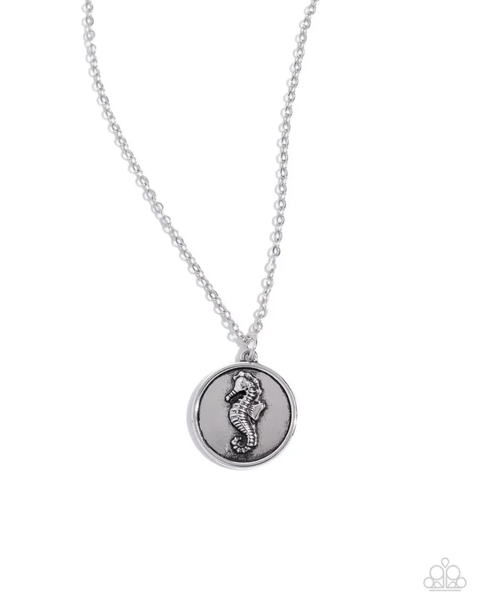 Necklaces Paparazzi Jewelry Paparazzi Necklace Seahorse Solo Silver Necklaces Paparazzi Jewelry Paparazzi Necklace Seahorse Solo Silver