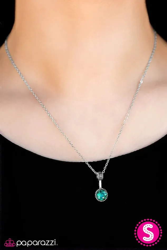 Necklaces Paparazzi Jewelry Paparazzi Necklace Spark In The Dark Green