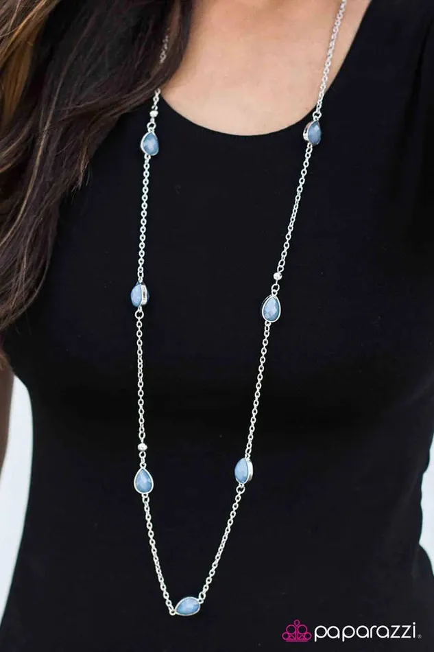 Necklaces Paparazzi Jewelry Paparazzi Necklace Teardrop Diva Blue