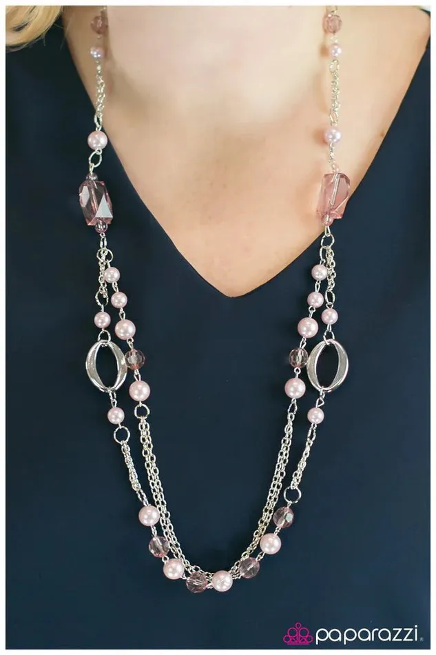 Necklaces Paparazzi Jewelry Paparazzi Necklace The Toast of the Town Pink