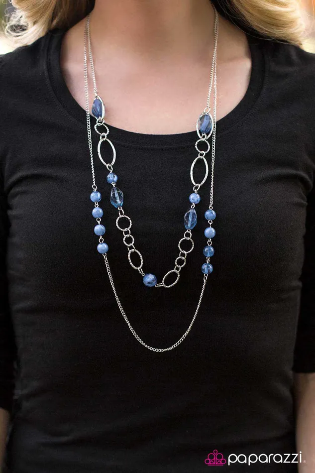 Necklaces Paparazzi Jewelry Paparazzi Necklace Touch The Clouds Blue